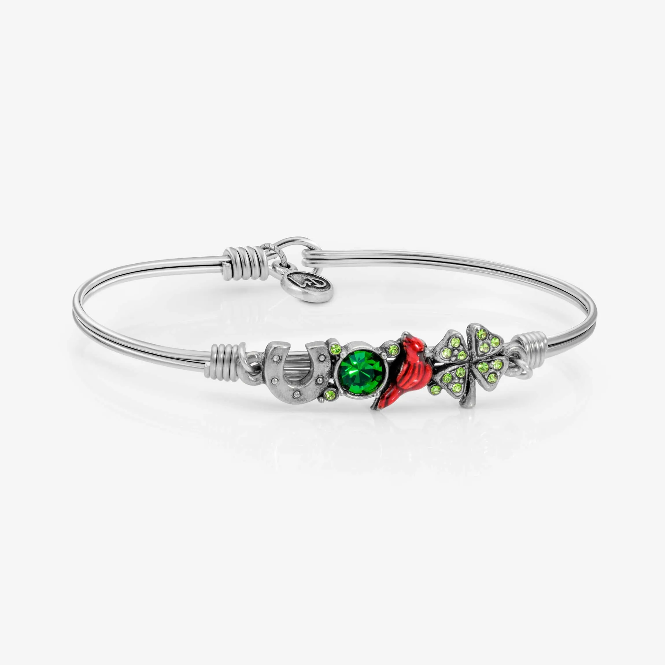 Lucky Cardinal Medley Bangle Bracelet