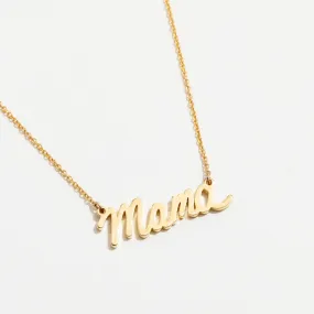 Mama Script Necklace