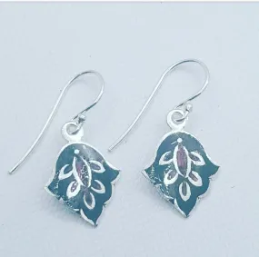 Meenakari enamel drop earrings