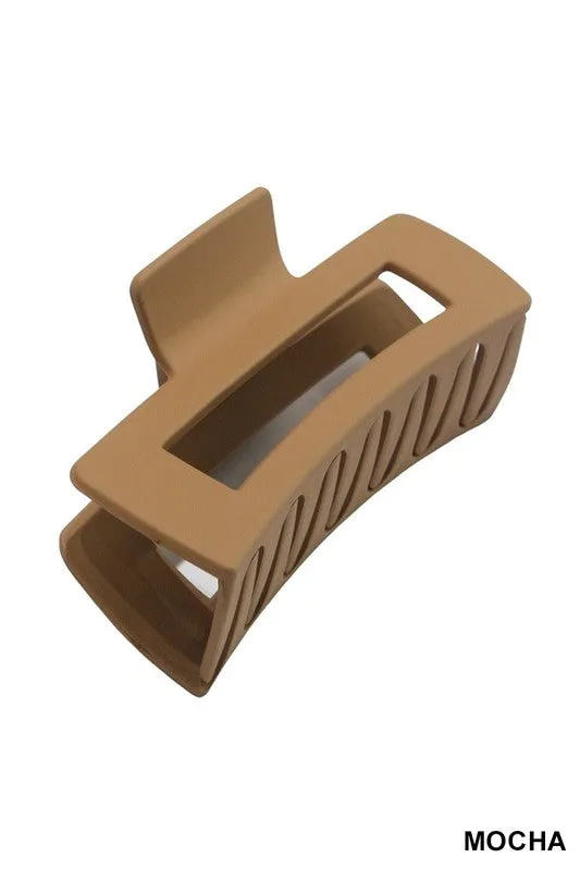 Mina Rectangular Claw Clip - Mocha