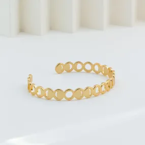 Moon Phases Gold Bangle