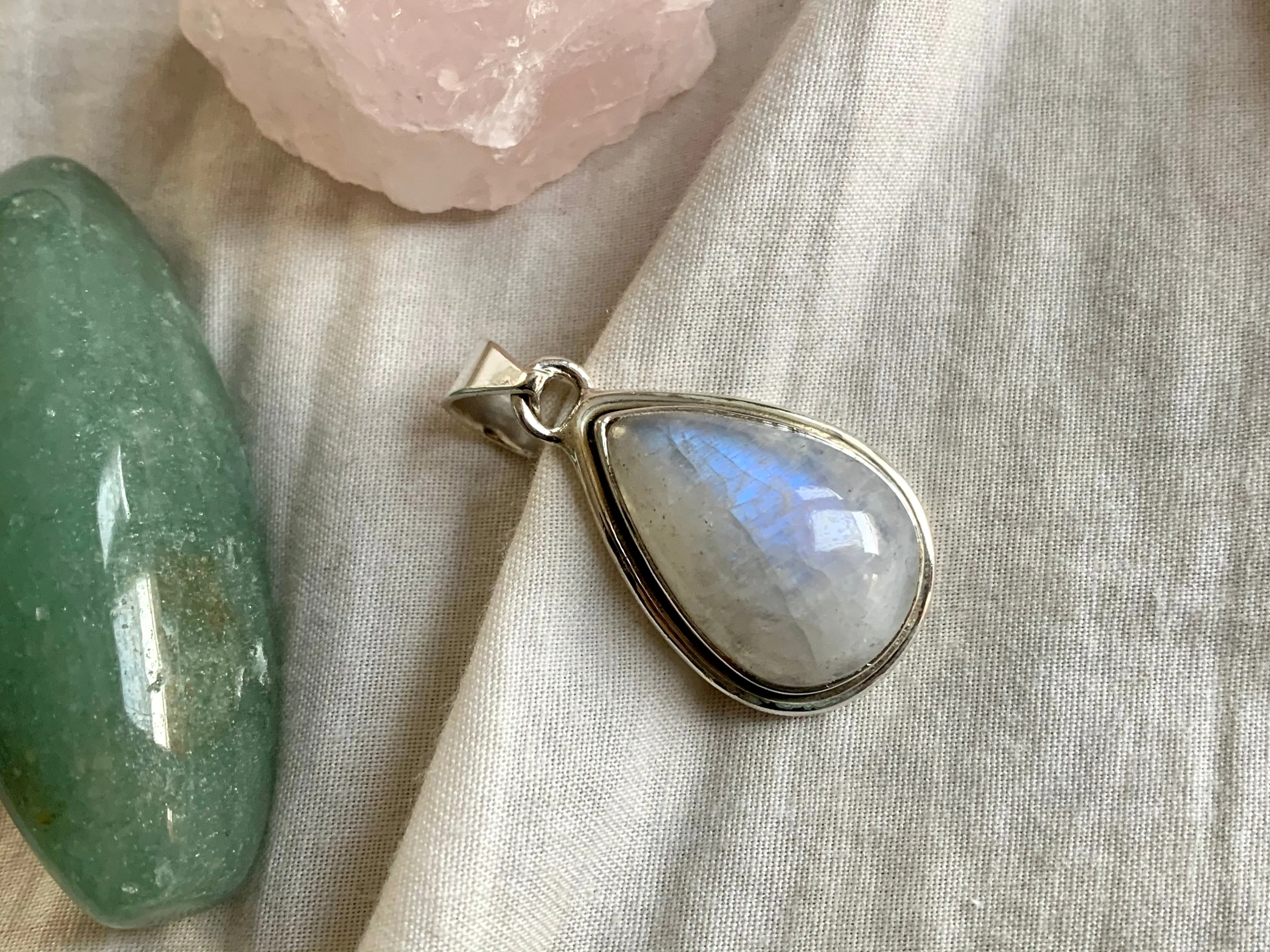 Moonstone Brea Pendant - Teardrop