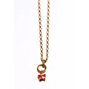 Necklace Butterfly charm cute gold plated bridesmaid necklace.