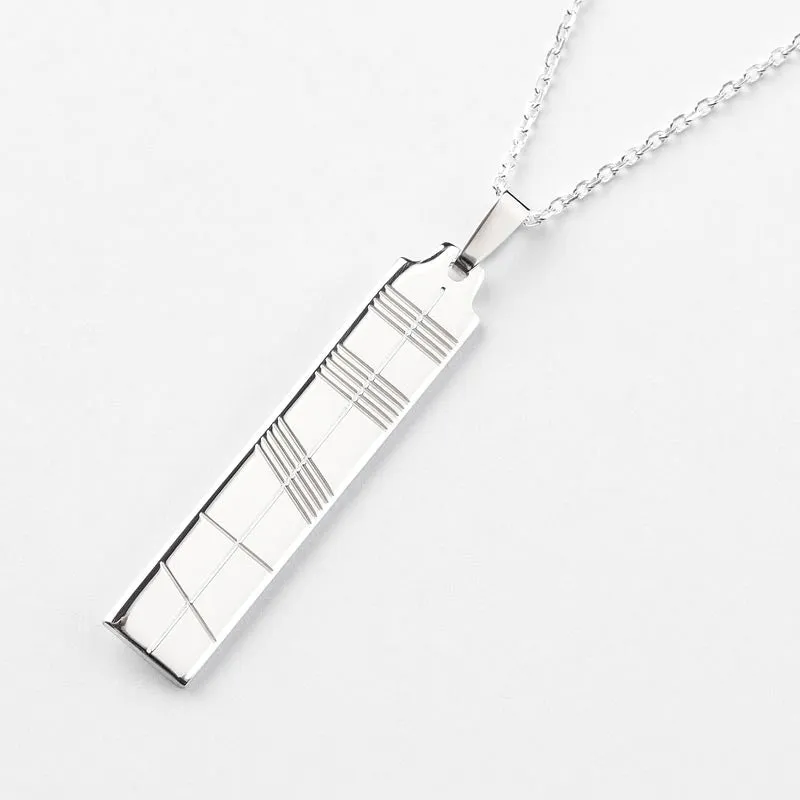 Ogham Silver Pendant - Large