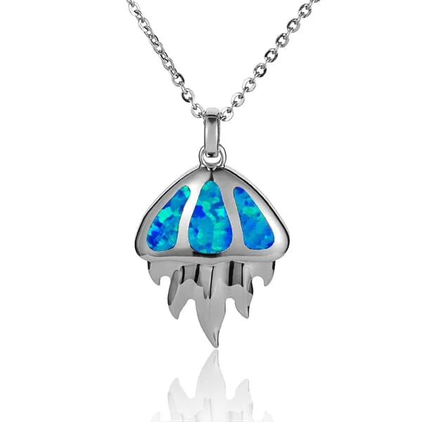 Opal Barrel Jellyfish Pendant