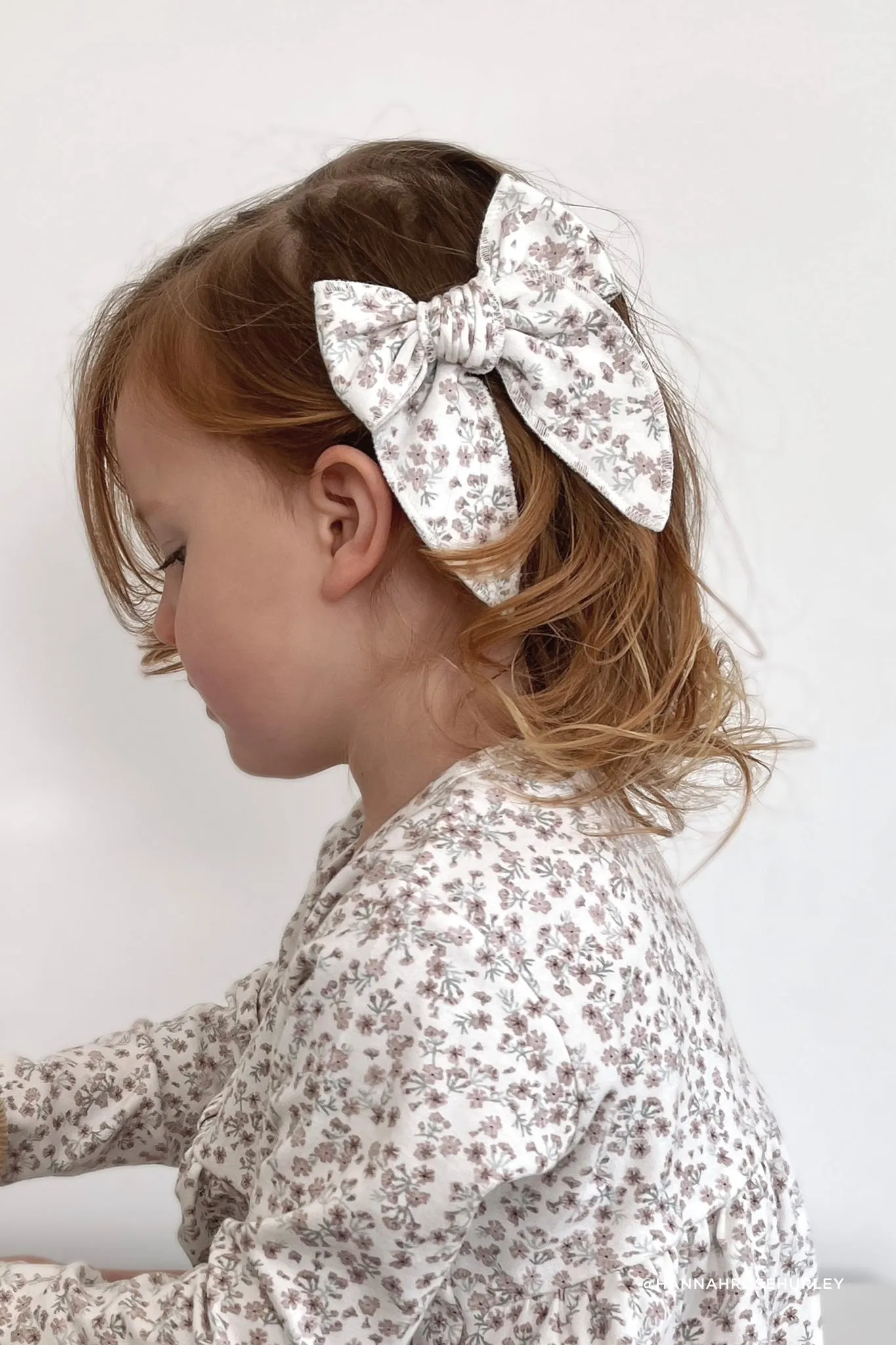 Organic Cotton Bow - Posy Floral