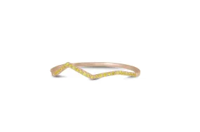 Origami Ziggy Yellow Sapphire Pave Bangle