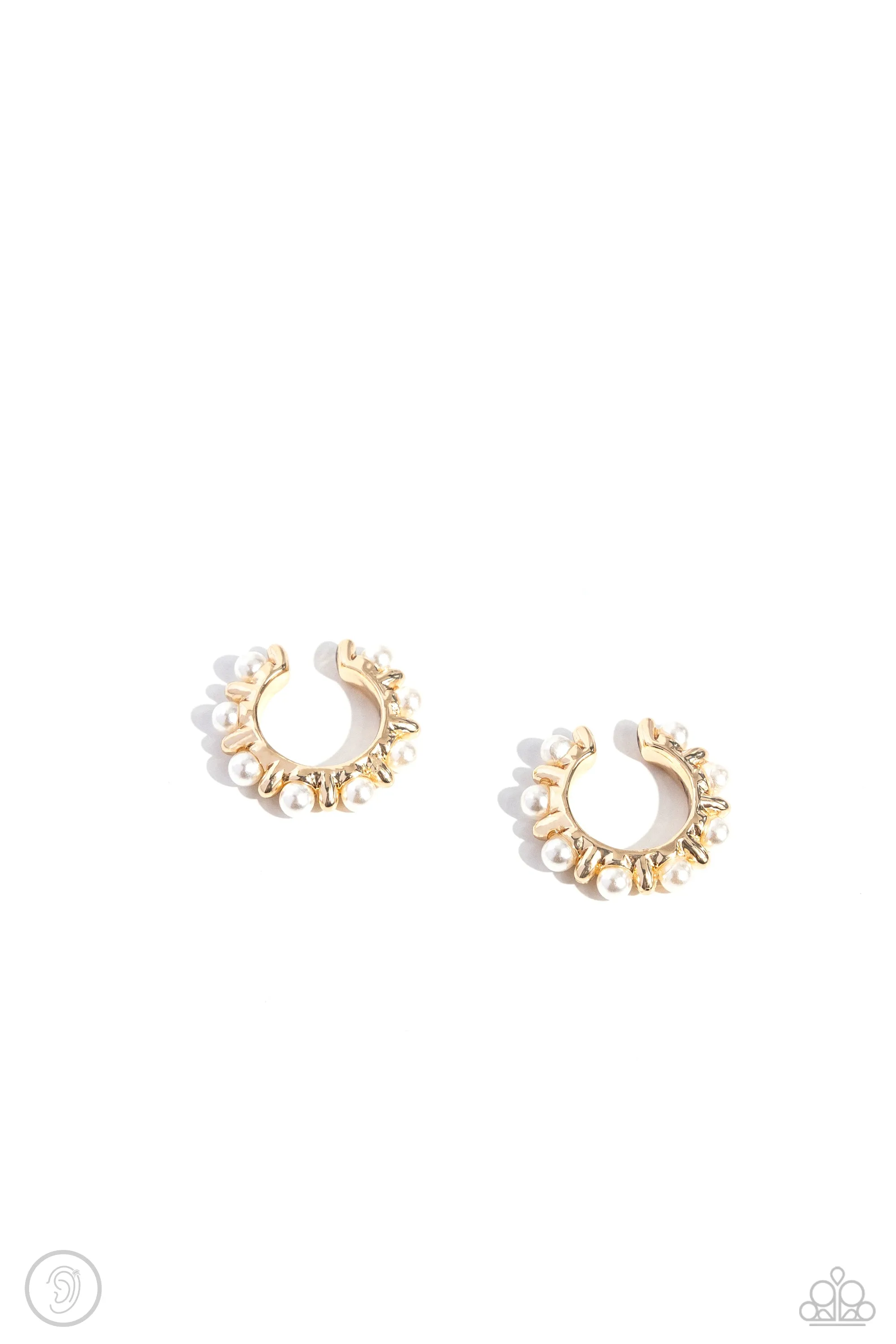 Paparazzi Bubbly Basic Gold Ear Cuff Post Earrings