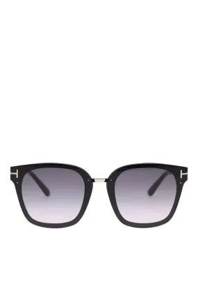 Philappa Black Smoke Square Sunglasses