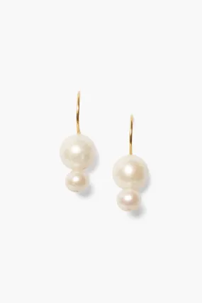 Phoebe Drop Earrings White Pearl