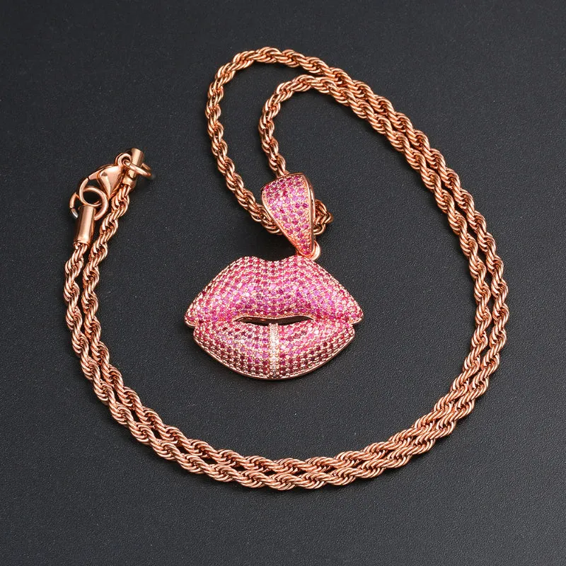 Pink Lip Pendant