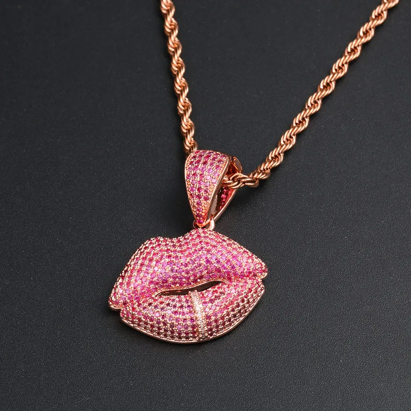 Pink Lip Pendant