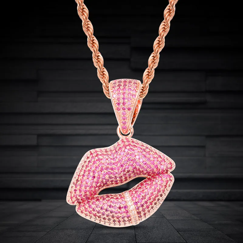 Pink Lip Pendant