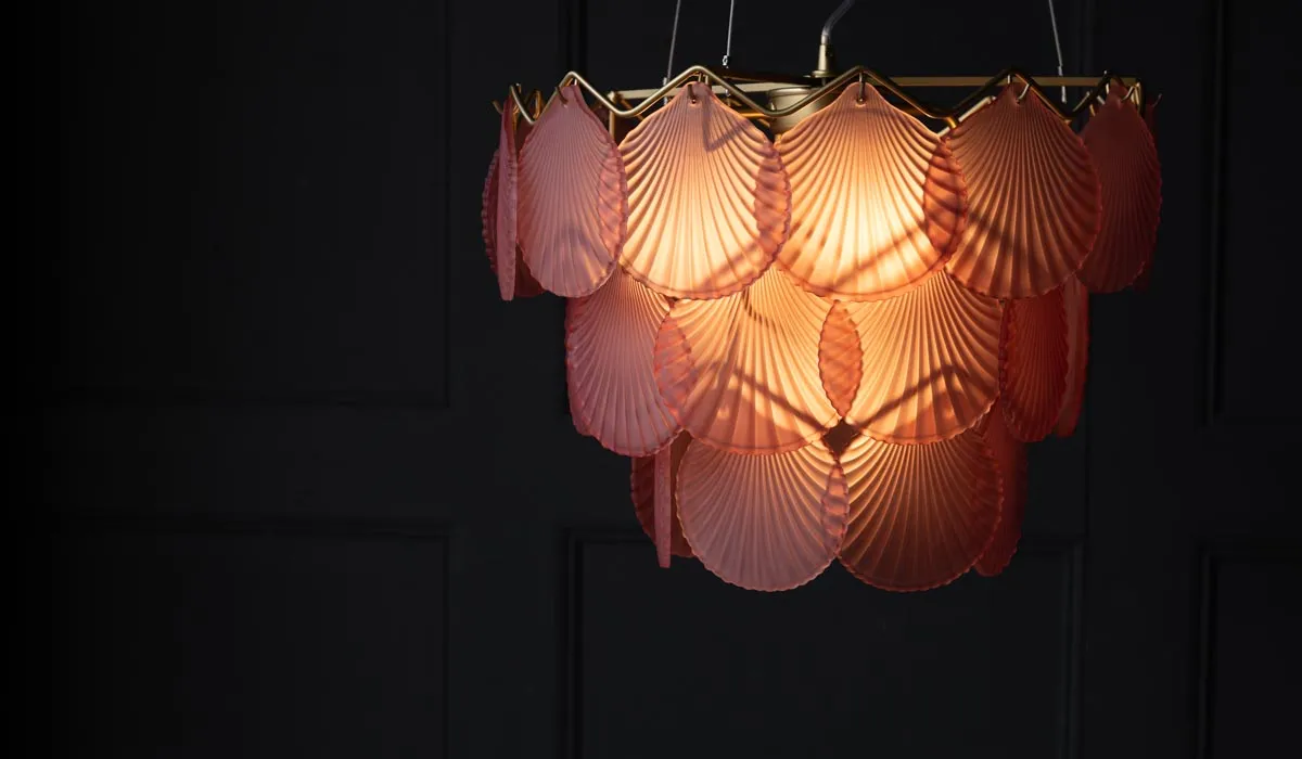 Pink Shell Pendant Light