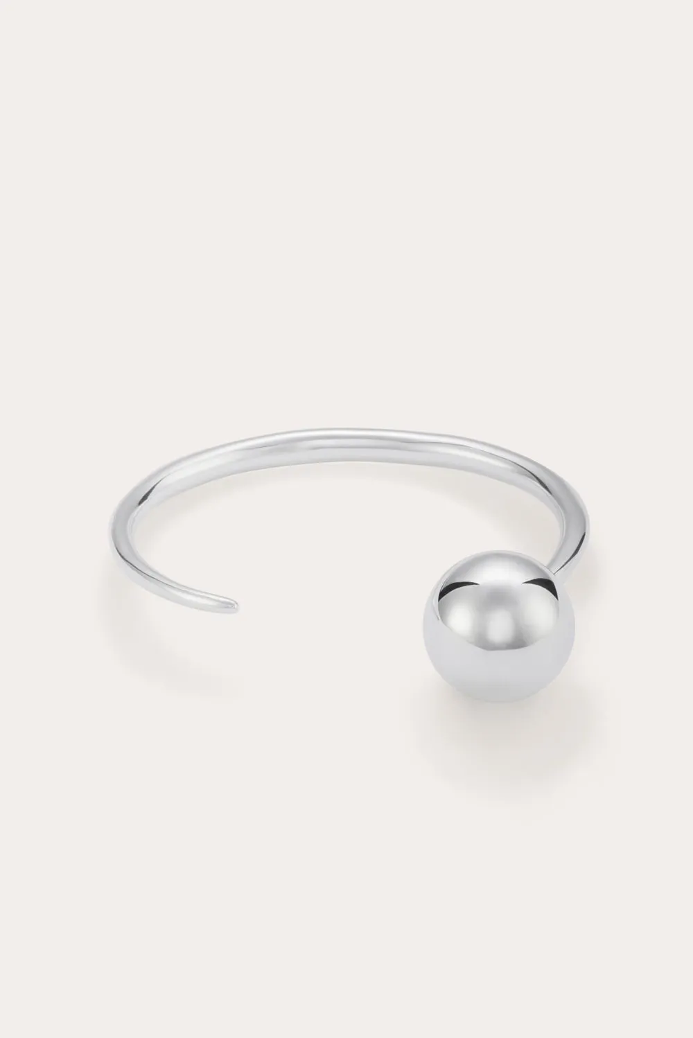 Point & Sphere Bangle Silver