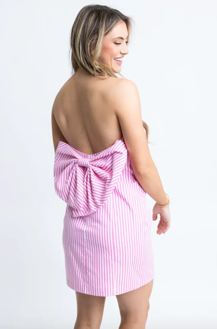 Preppy Bow Dress | Pink