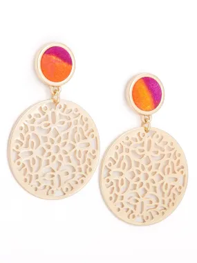 Red/Orange Drop Earrings