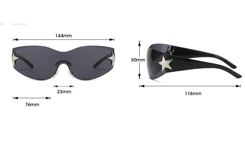 Rimless 'Star' Sunglasses