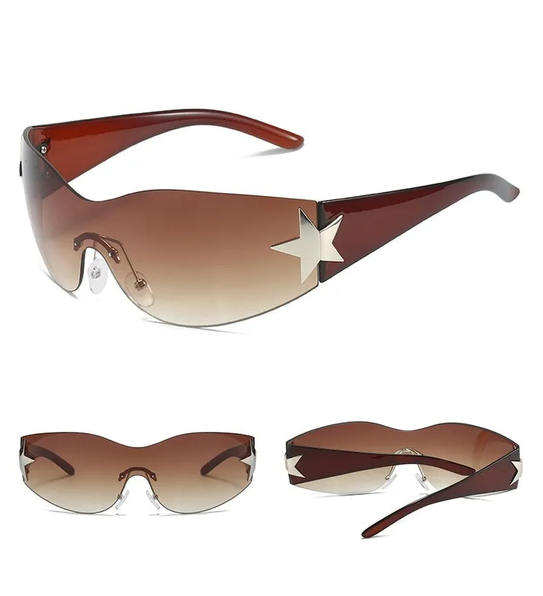 Rimless 'Star' Sunglasses