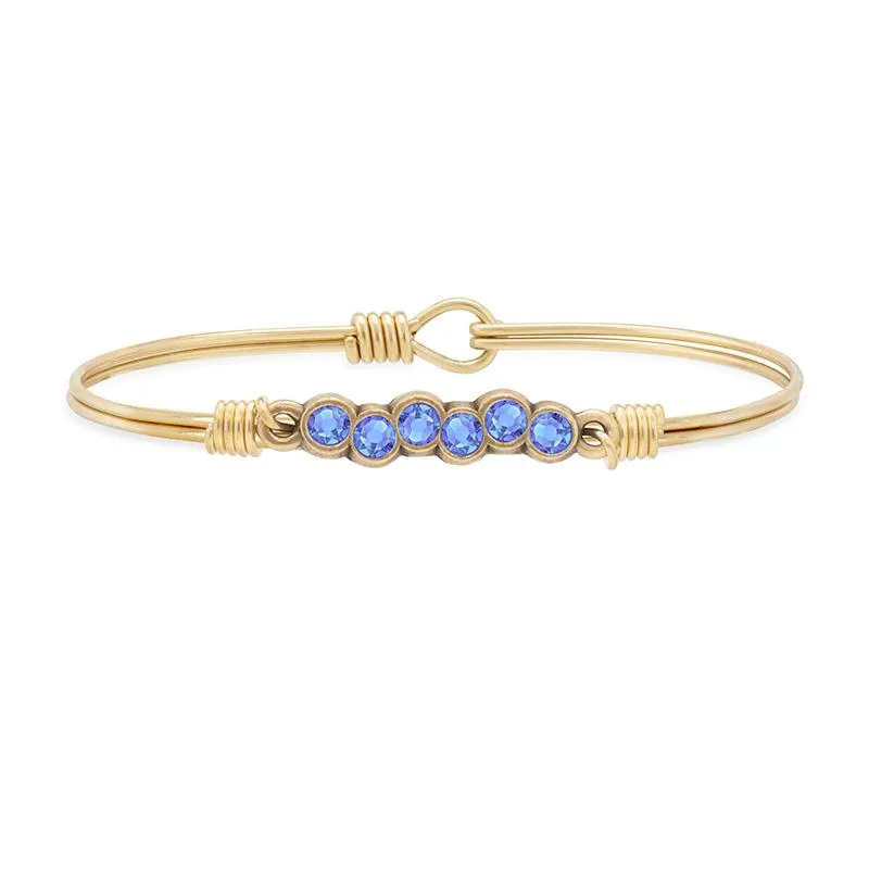 September Starlight Birthstone Bangle Bracelet