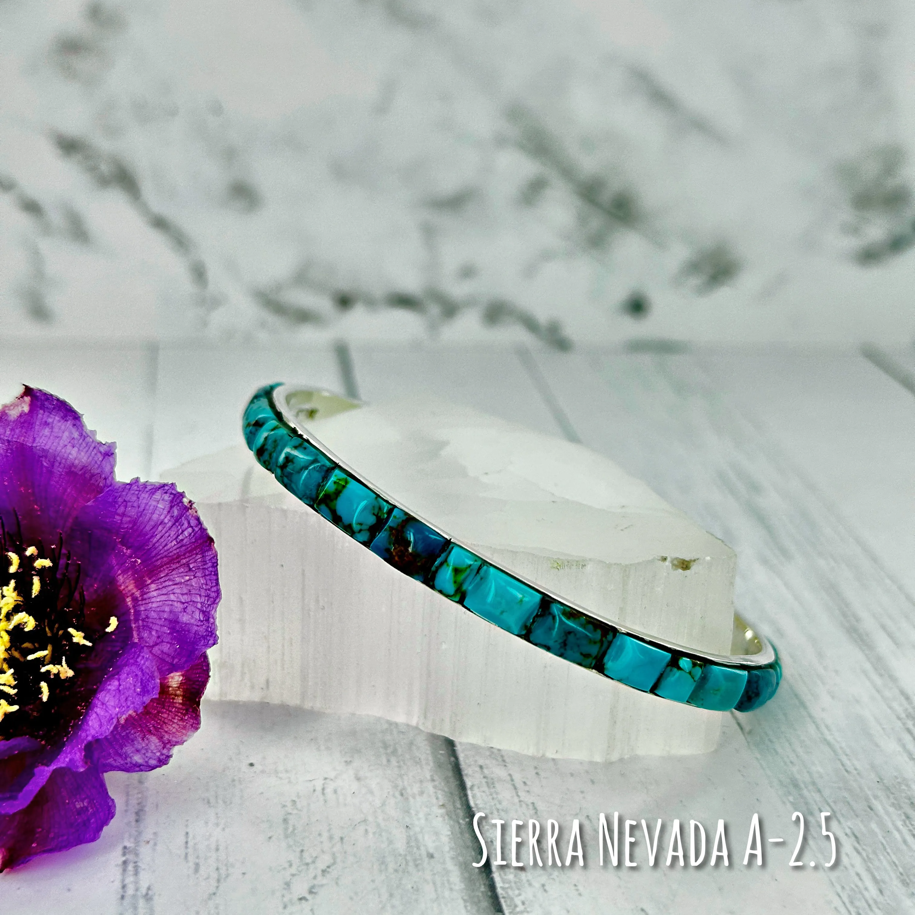 Sierra Nevada Turquoise Bangle Bracelet 2.5