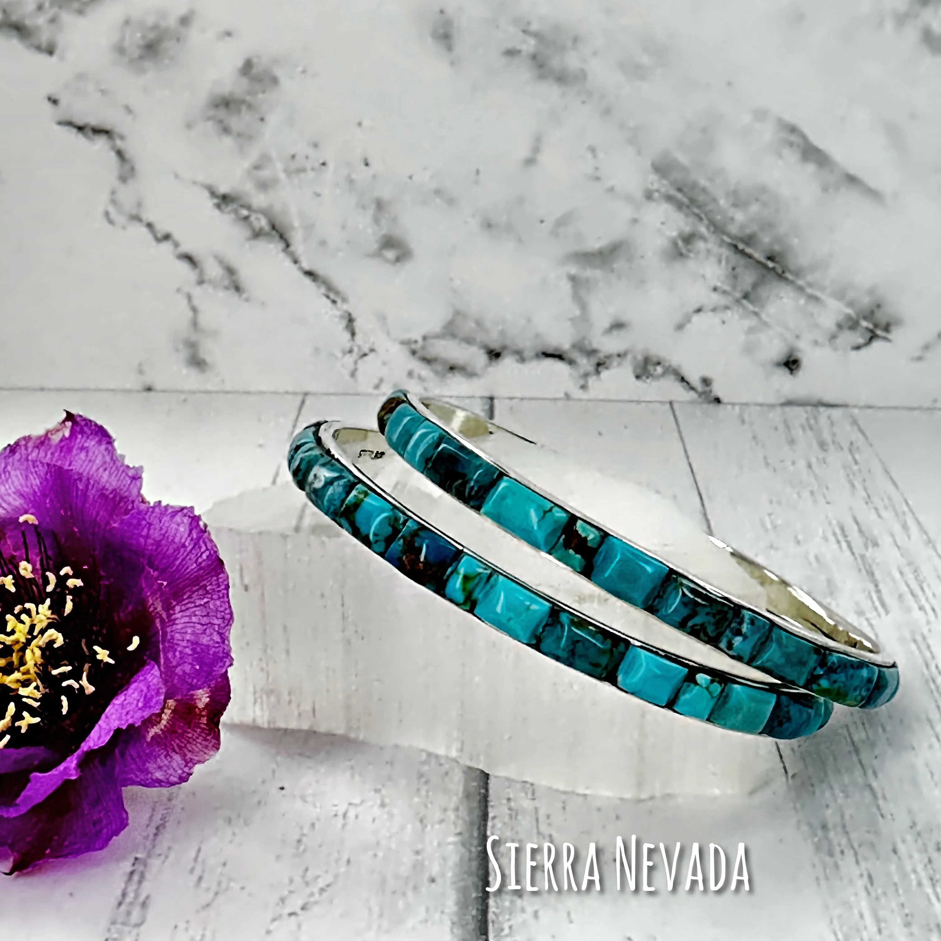 Sierra Nevada Turquoise Bangle Bracelet 2.5