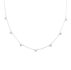 Silver CZ Drop Necklace