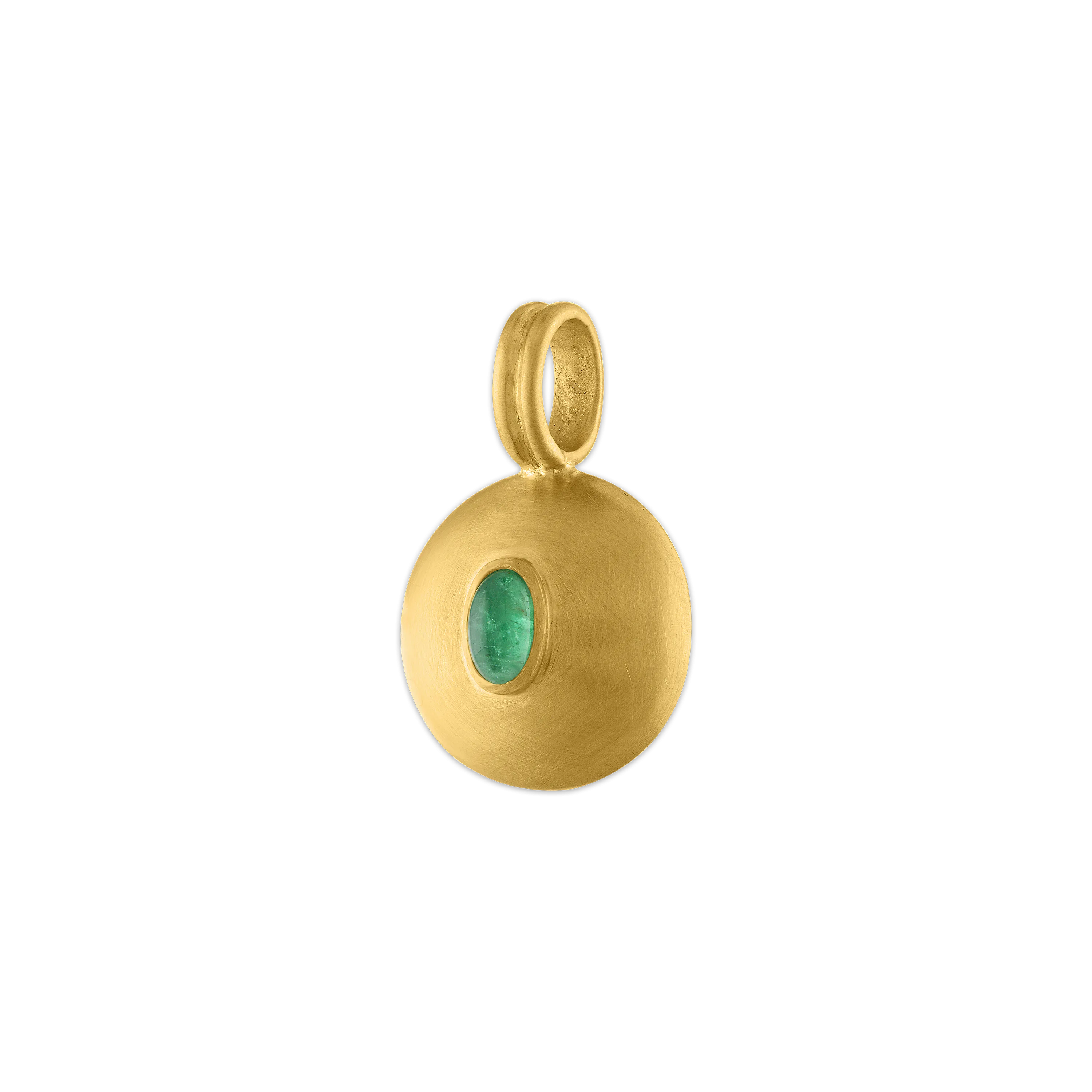 Small Emerald Bulla Pendant