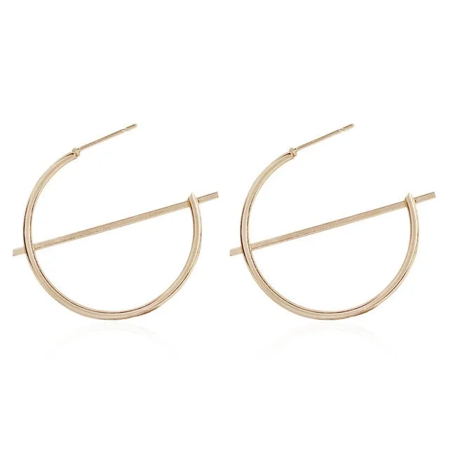 Statement Earrings Big Geometric Round Earrings