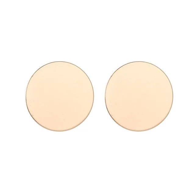 Statement Earrings Big Geometric Round Earrings