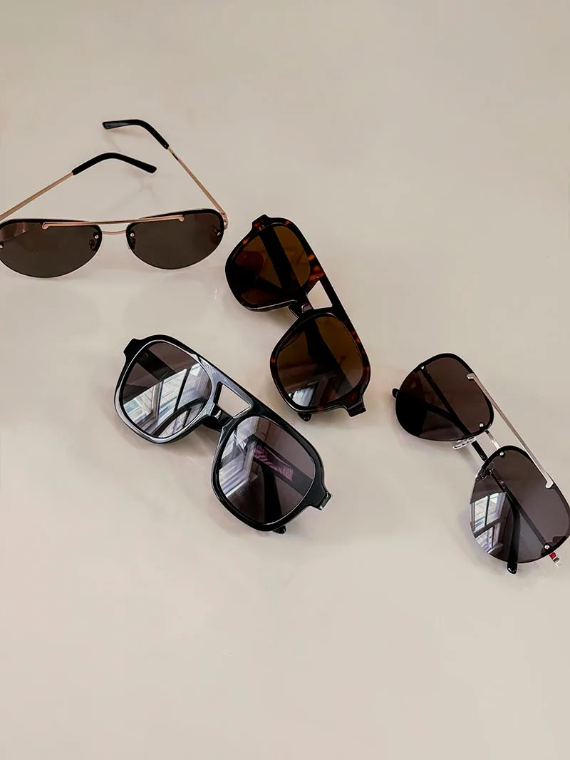 Straight Shooter Aviator Sunglasses