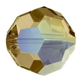 Swarovski 4mm Round - Light Colorado Topaz AB (10 Pack)