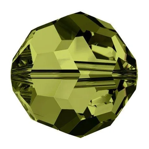 Swarovski 4mm Round - Olivine (10 Pack)