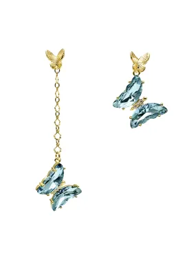 Swarovski Butterfly Asymmetric Earrings LE020