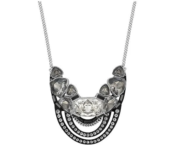 SWAROVSKI Divine Crystal On Black Alcantara Necklace