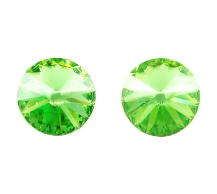 Swarovski Peridot 1122 Rivolis 16mm - Gold Foil Back Austrian