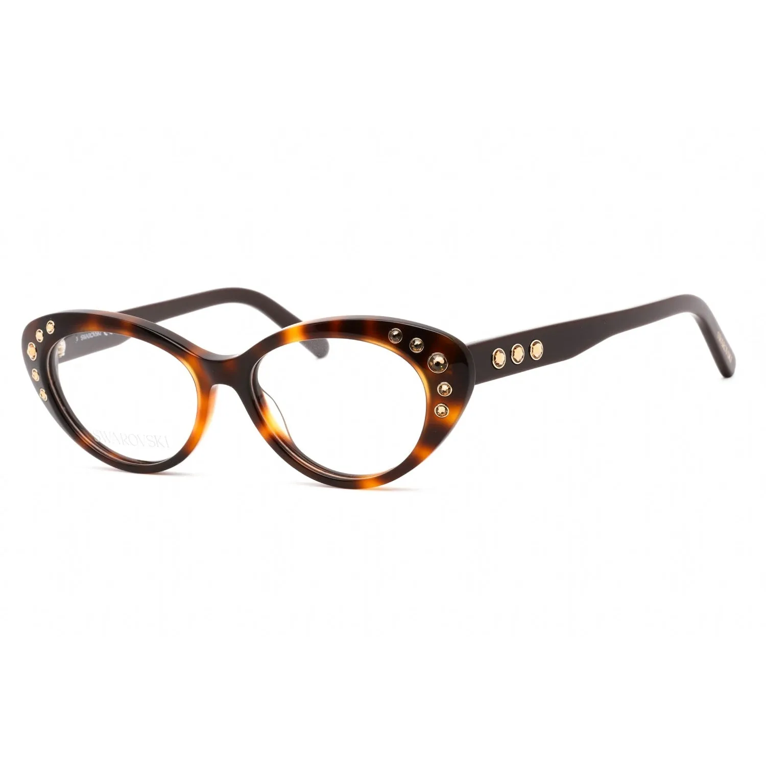 Swarovski SK5429 Eyeglasses Dark Havana / Clear Lens