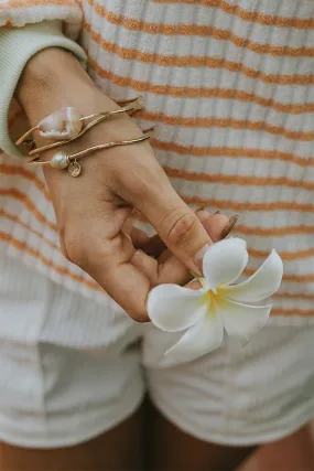 Ti Leaf Bangle - Cone Shell