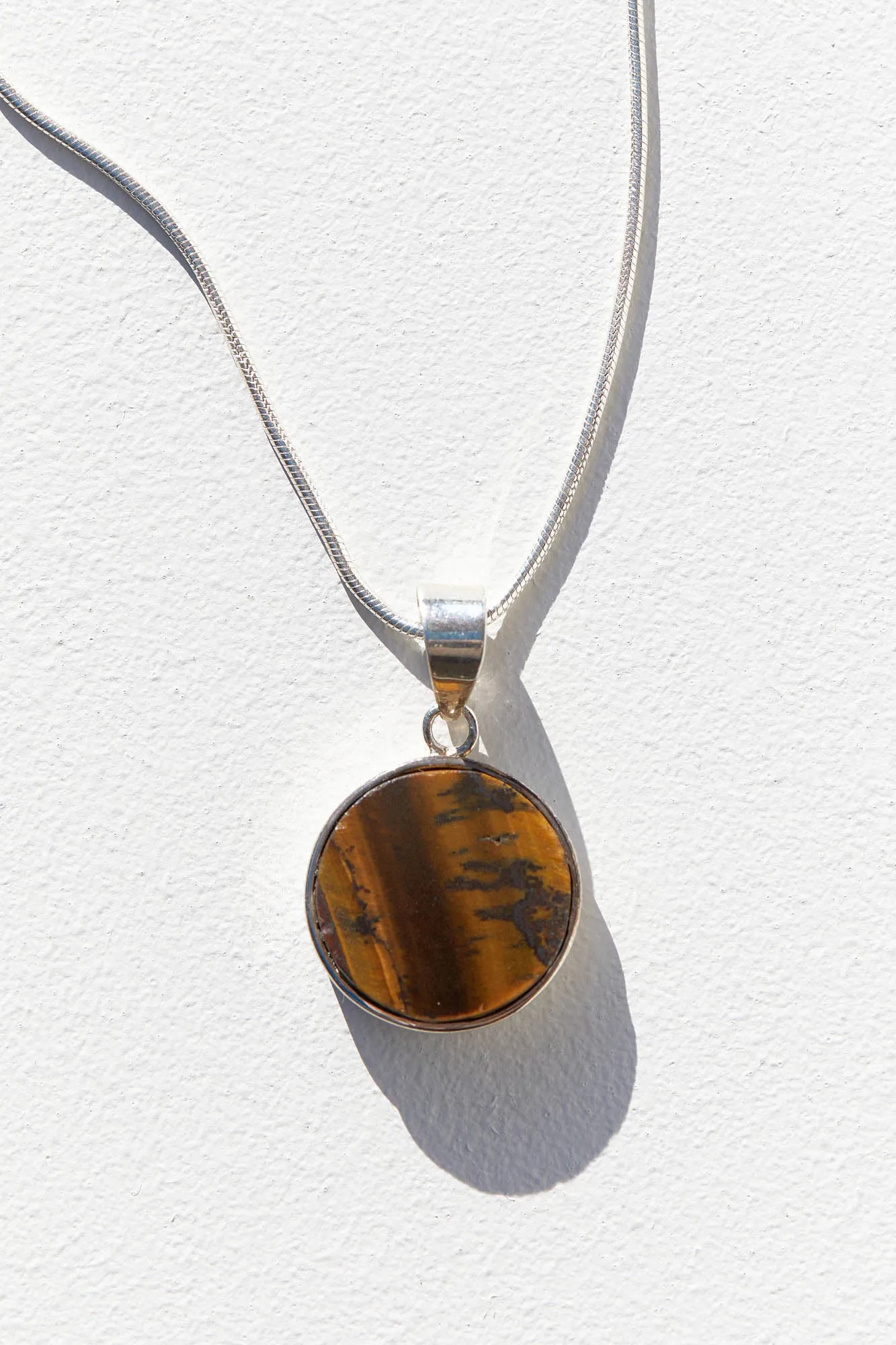 Tiger's Eye Pendant Necklace