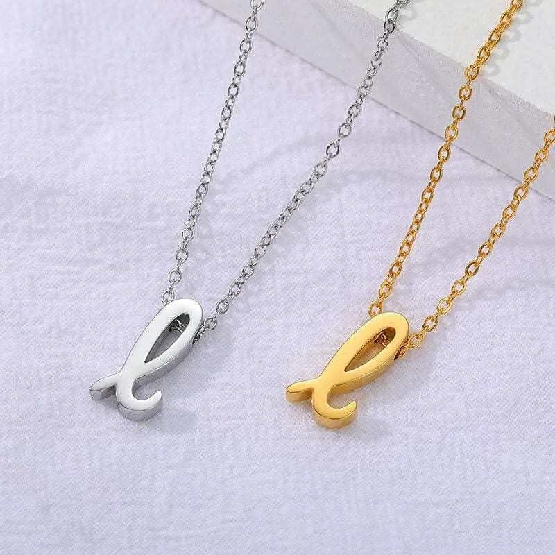 Tiny Initial Necklace