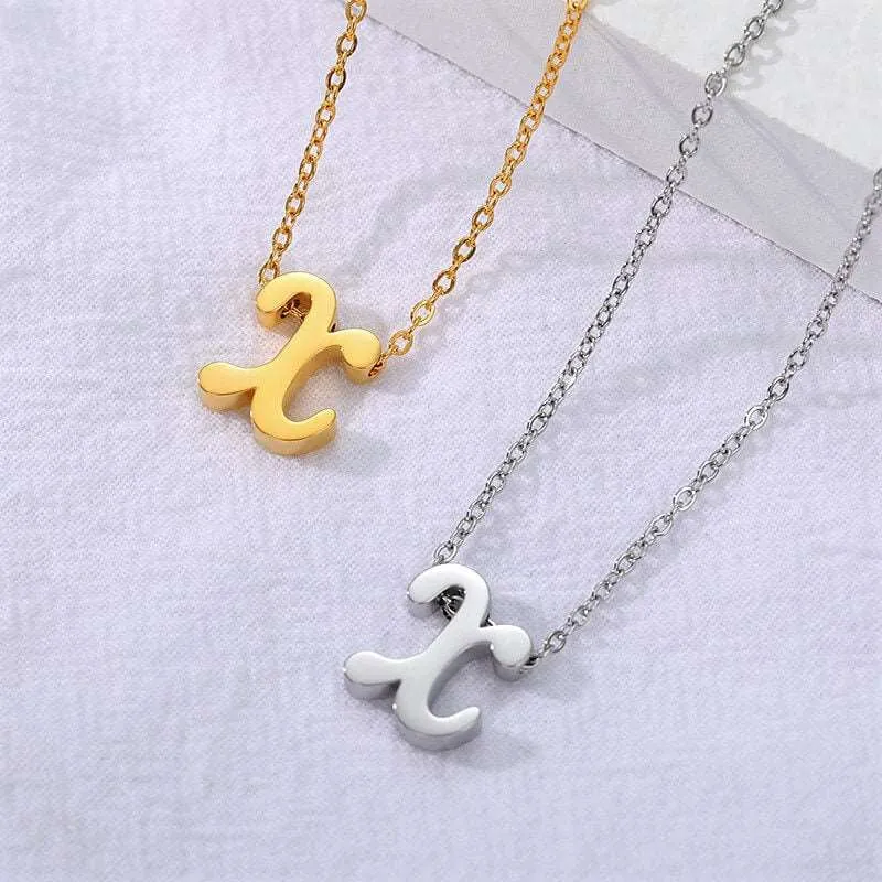 Tiny Initial Necklace