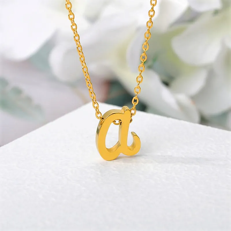 Tiny Initial Necklace