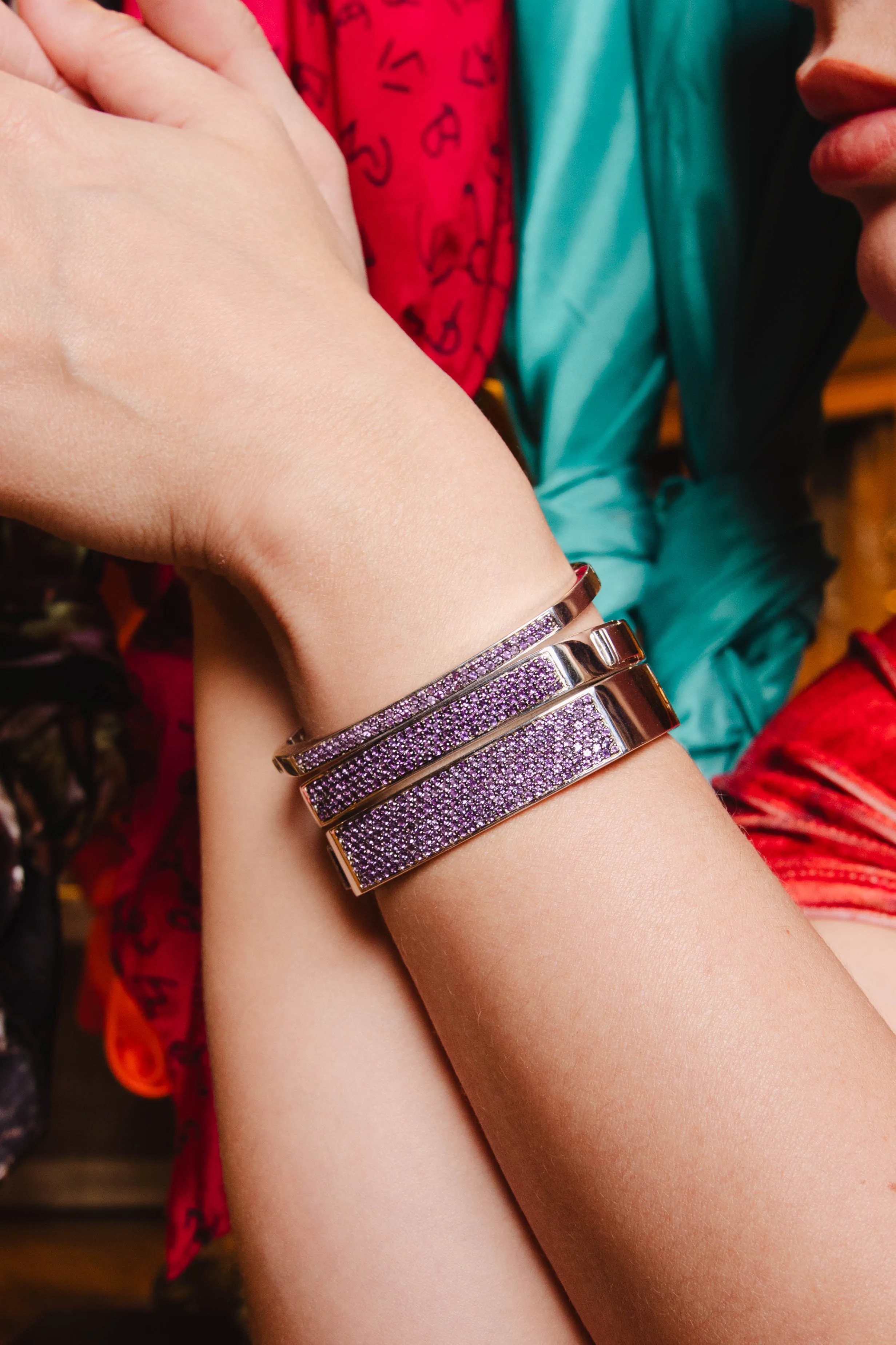 Toulouse 12mm Amethyst Silver Bangle