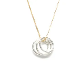 Triple Circle Pendant Necklace