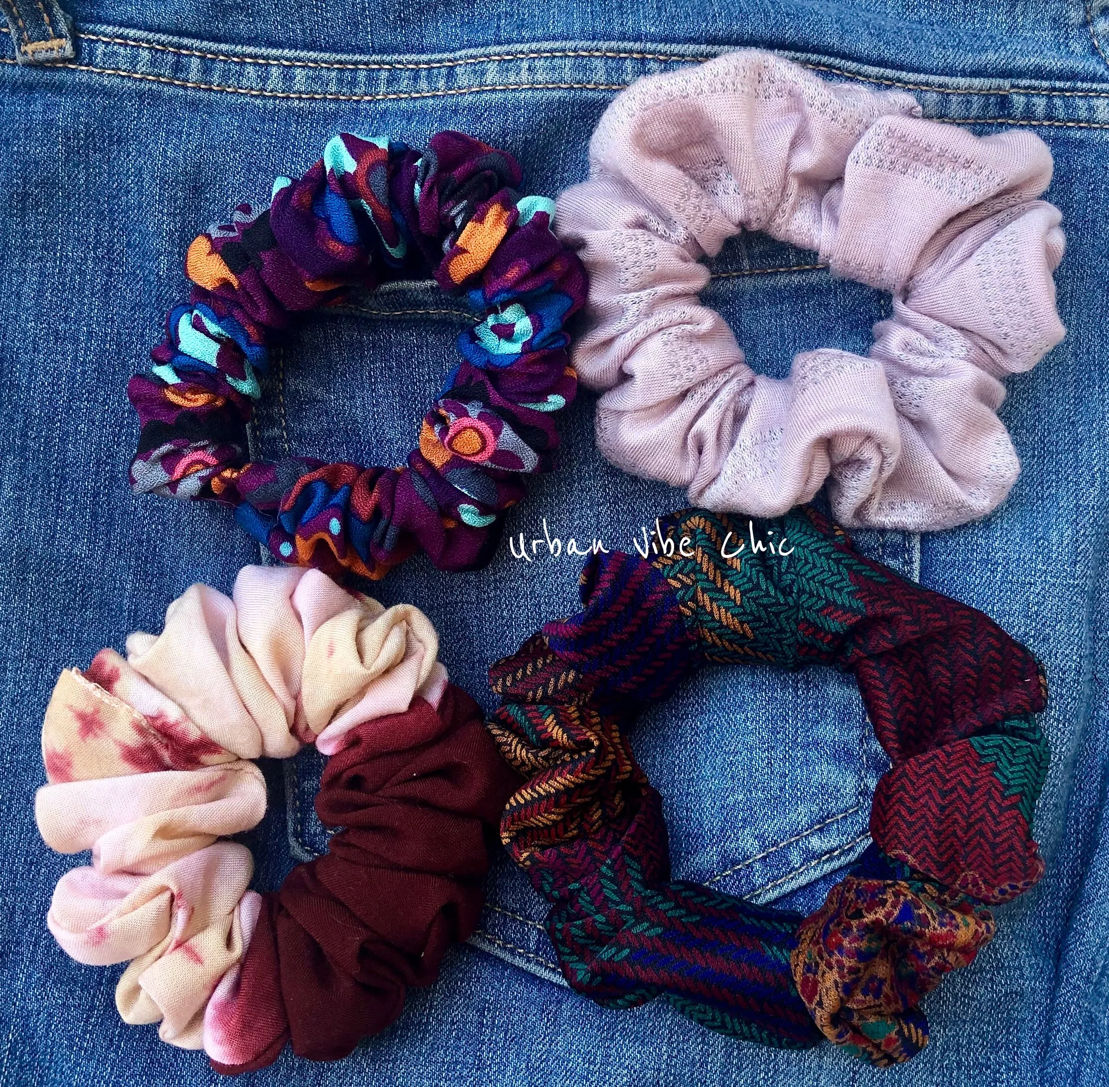 Unique Hair Scrunchies -  Lilac