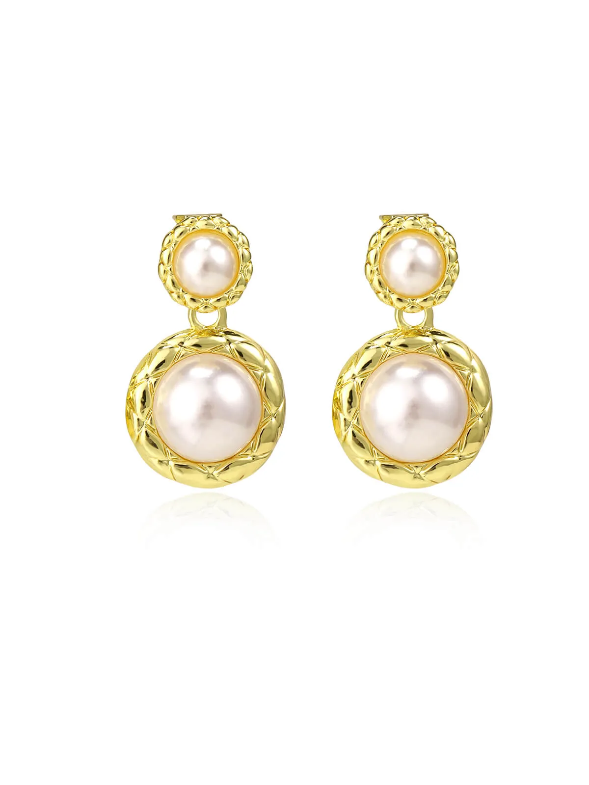 Vintage Pearl Drop Ear Clips