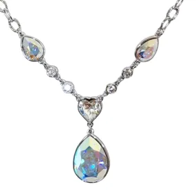 White AB Swarovski Crystal Queen unique necklace