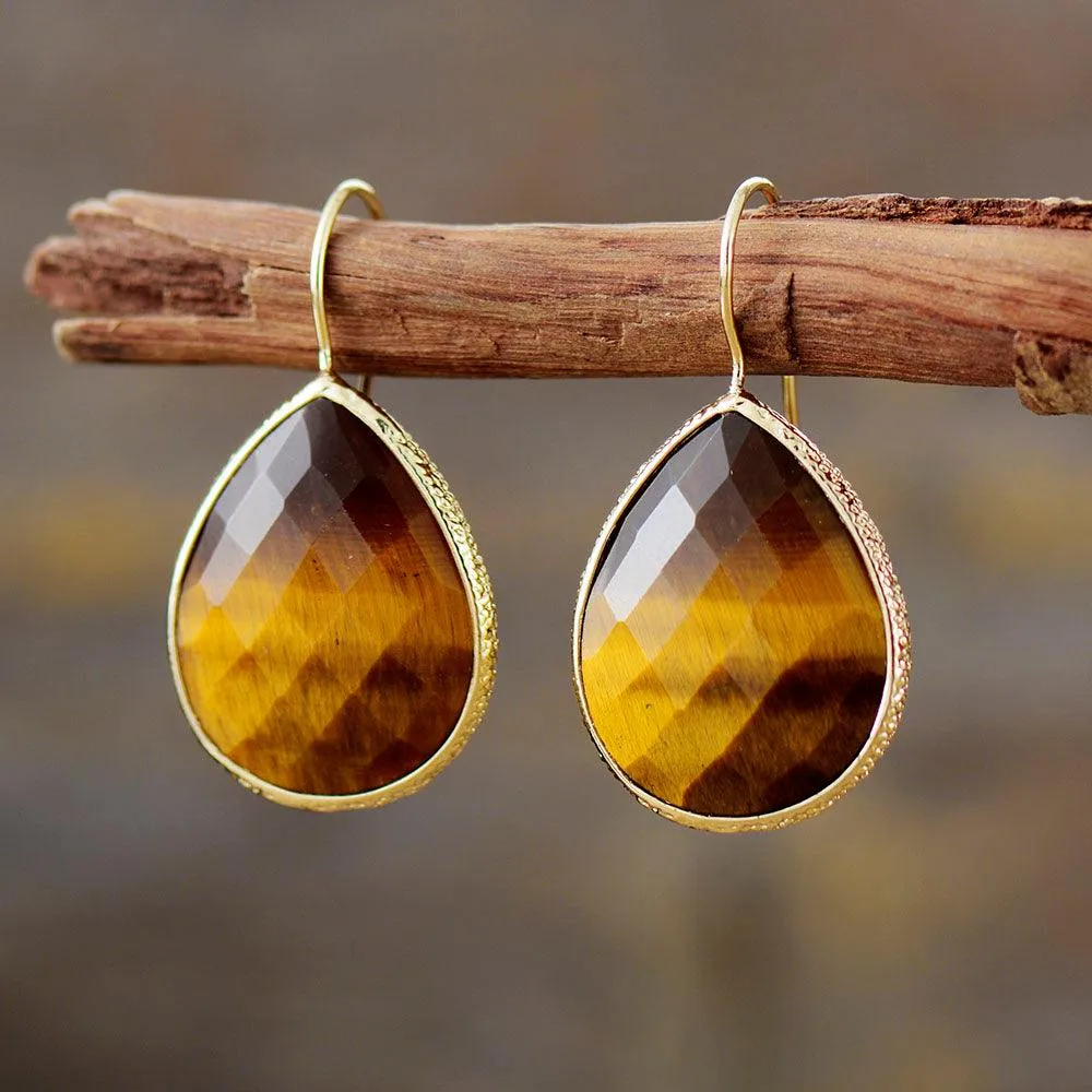 Yuriyawi Tigers Eye Drop Earrings